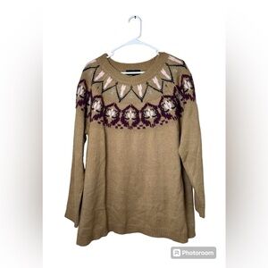 Lane Bryant Women's Classic Soft Fair Isle Sweater‎ Size 18/20 NWOT!